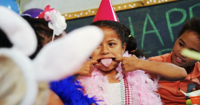 Children Celebrating Birthday Party in Classroom with Joy and Laughter - Download Free Stock Images Pikwizard.com