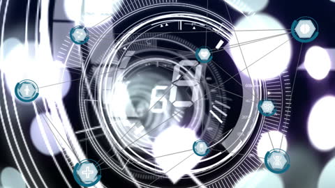 Digital Network with Futuristic Animation and Cyber Tunnel