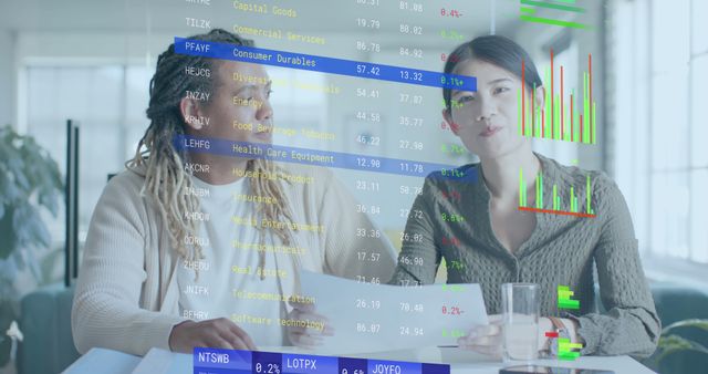 Business Analysts Reviewing Financial Data and Charts on Transparent Screen - Download Free Stock Images Pikwizard.com