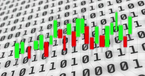 Digital Binary Code with Stock Market Graph - Download Free Stock Images Pikwizard.com
