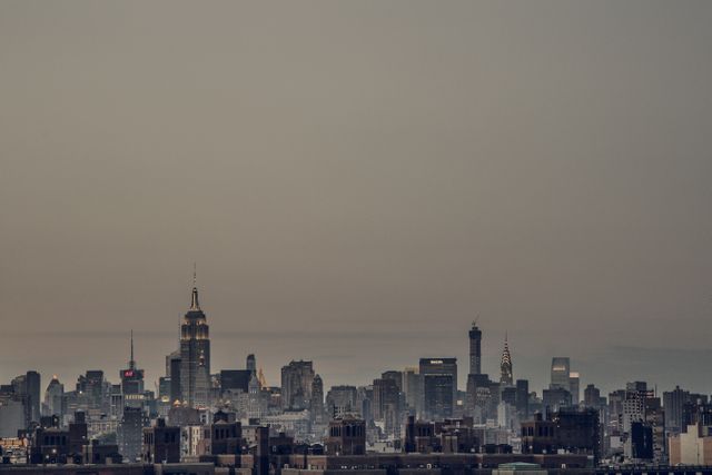 Dramatic Sunset in New York City Skyline - Download Free Stock Photos Pikwizard.com