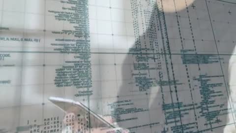 Confident Developer Reviewing Code on Smartphone and Tablet