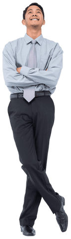 Businessman Standing Confidently Transparent Background