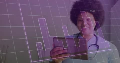 Healthcare Professional Analyzing Data Using Digital Devices