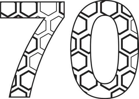 number 70 with hexagonal pattern on transparent background - Download Free Stock Videos Pikwizard.com