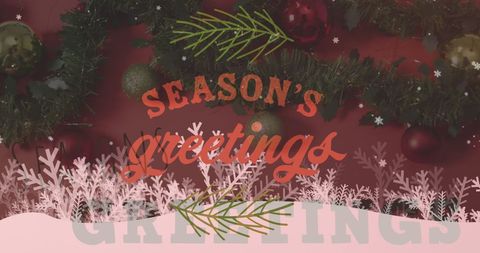 festive botanic christmas greetings card design - Download Free Stock Images Pikwizard.com