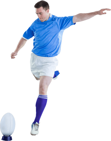 Transparent Rugby Player Kicking Ball with Precision - Download Free Stock Videos Pikwizard.com