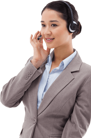 transparent businesswoman wearing headset assisting customers primary-colors theme - Download Free Stock Videos Pikwizard.com