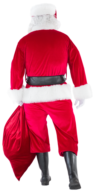 Transparent Santa Claus Holding Gift Sack from Behind - Download Free Stock Videos Pikwizard.com