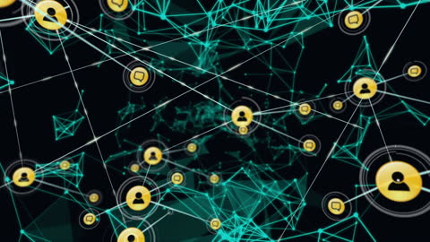 Abstract Digital Networking Technology Concept