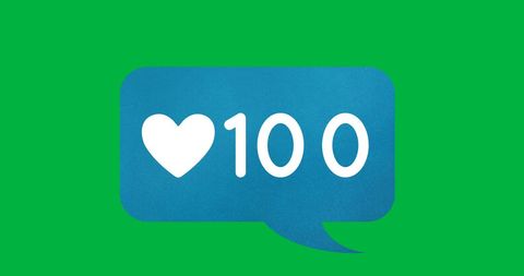 100 Social Media Love Reactions on Blue Speech Bubble - Download Free Stock Images Pikwizard.com
