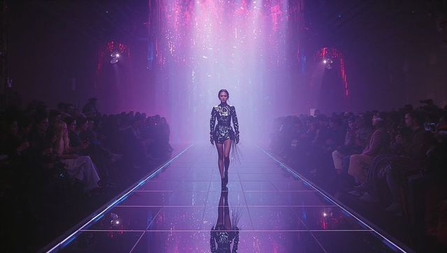 Glamorous Fashion Show with AI Influenced Illumination