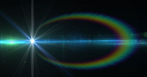 Dynamic blue prism light on dark background
