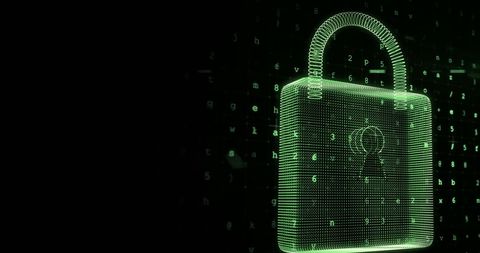 Digital Security Padlock with Data Streams - Download Free Stock Images Pikwizard.com