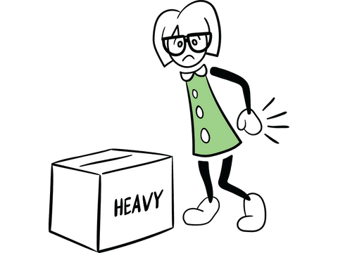Character Struggling with Heavy Box on Transparent Background - Download Free Stock Videos Pikwizard.com
