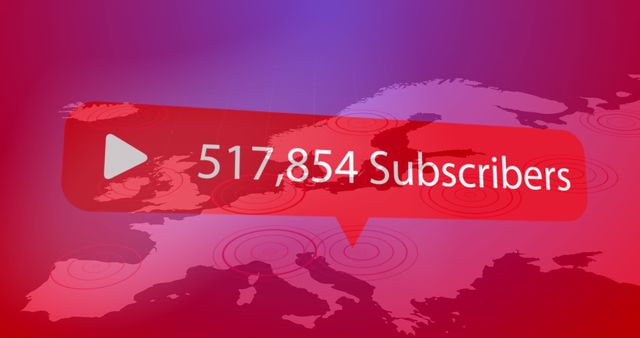 Global Reach of Social Media Brand with Subscriber Counter - Download Free Stock Images Pikwizard.com