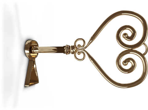 elegant golden key in keyhole with transparent background - Download Free Stock Videos Pikwizard.com