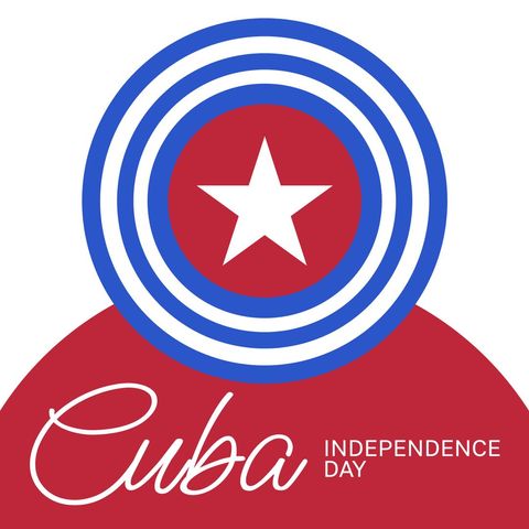 Cuba Independence Day Celebration Graphic with Flag Elements - Download Free Stock Templates Pikwizard.com