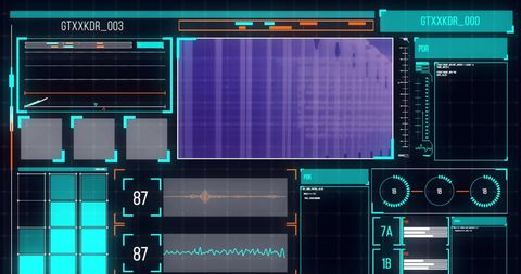 abstract digital interface on computer screens with data graphics - Download Free Stock Images Pikwizard.com