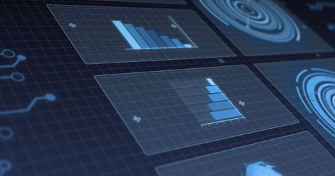 Digital Infographic Dashboard with Data Analytics Graphs - Download Free Stock Images Pikwizard.com