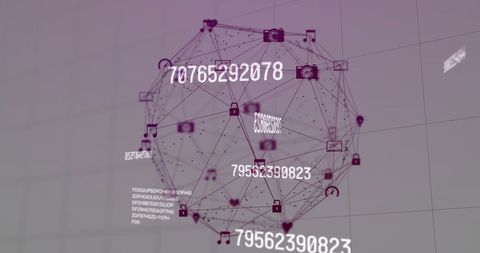 Digital Network Displaying Social Media and Data Processing Icons - Download Free Stock Images Pikwizard.com