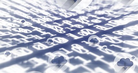Binary Code and Cloud Icons Representing Digital Technology Concept - Download Free Stock Images Pikwizard.com