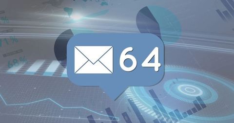 Email Notification with Data Analytics Interface - Download Free Stock Images Pikwizard.com