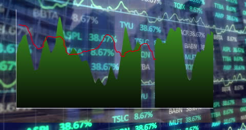 Global Stock Market Data Visualization Against Urban Background