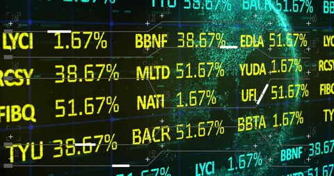 Dynamic Financial Data Display Over Digital Globe Concept Art - Download Free Stock Images Pikwizard.com