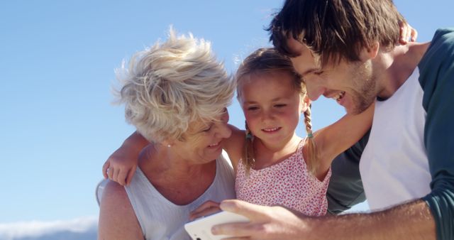 Multigenerational Family Taking Selfie Outdoors - Download Free Stock Images Pikwizard.com