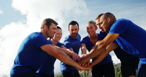 Diverse Team in Athletic Huddle Unifying for Motivation and Success - Download Free Stock Images Pikwizard.com