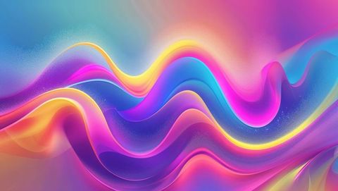 Vibrant Ribbons of Colorful Gradient Flow in Digital Art - Download Free Stock Images Pikwizard.com