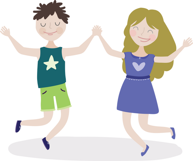 Transparent Illustration of Happy Children Dancing Holding Hands - Download Free Stock Videos Pikwizard.com