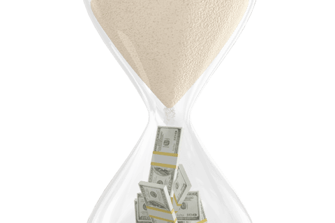 transparent hourglass sand flowing onto dollar bills - Download Free Stock Videos Pikwizard.com