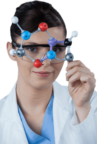 transparent scientist analyzing molecular model in lab - Download Free Stock Videos Pikwizard.com