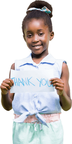 smiling child showing thank you card transparent background - Download Free Stock Videos Pikwizard.com