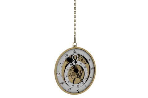 vintage gears pocket watch with chain on transparent background - Download Free Stock Videos Pikwizard.com
