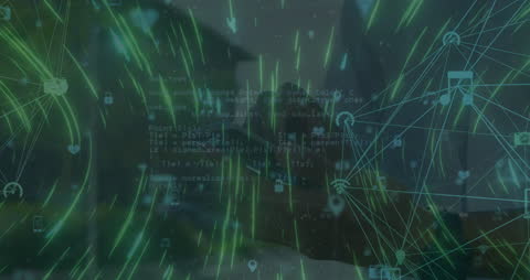 Digital Networking Concept with Data Streams and Smartphone