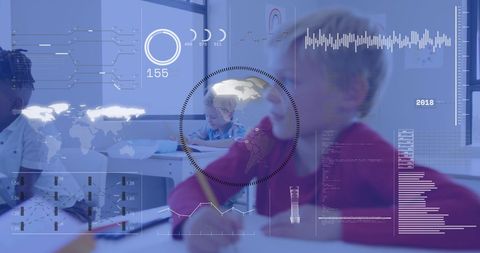 Data Analytics in Education Concept with Students in Classroom - Download Free Stock Images Pikwizard.com