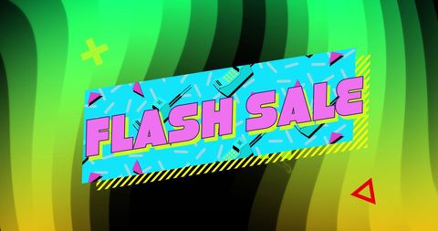 Colorful flash sale discount banner design