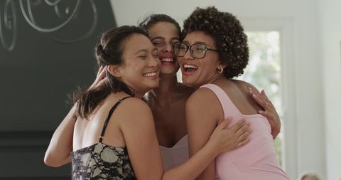Joyful Bridesmaids Celebrating Friendship on Wedding Day