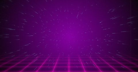 Retro Futuristic Purple Grid with Digital Depth