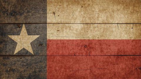Vintage Texas Flag Painted on Rustic Wood