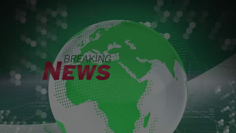 Breaking News Global Animation with Spinning Globe Visual