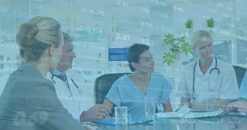 Medical Professionals Analyzing Data in Modern Healthcare Environment