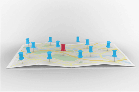 transparent map with destination pins on overlay - Download Free Stock Videos Pikwizard.com