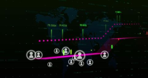 Global Financial Data Processing with Digital Profiles - Download Free Stock Images Pikwizard.com