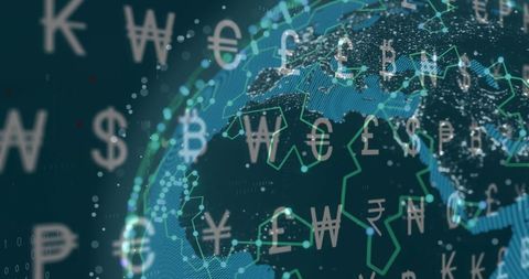 Global Currency Data Integration and Financial Connections - Download Free Stock Images Pikwizard.com
