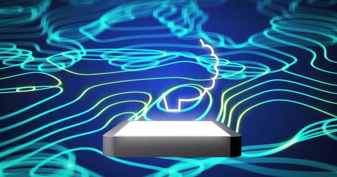 AI Data Processing with Glowing Brain Hologram Over Tablet - Download Free Stock Images Pikwizard.com