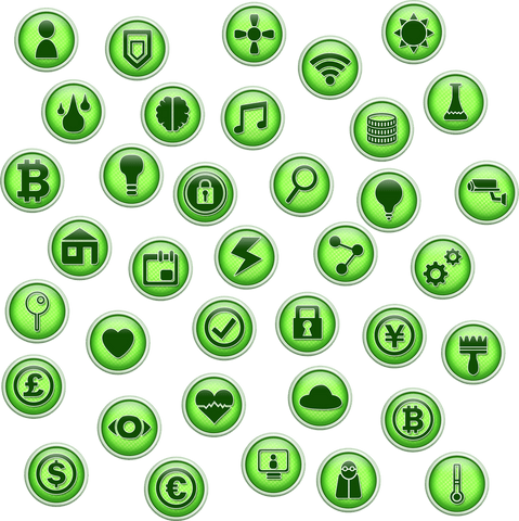 Vibrant Glossy Green Cyber-Themed Icon Collection on Transparent Background - Download Free Stock Videos Pikwizard.com